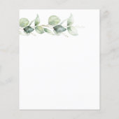 Begroting Eucalyptus Greenery Couples Baby shower (Achterkant)