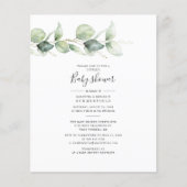 Begroting Eucalyptus Greenery Couples Baby shower (Voorkant)