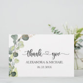 Begroting Eucalyptus Greenery Elegant Dank u (Staand voorkant)