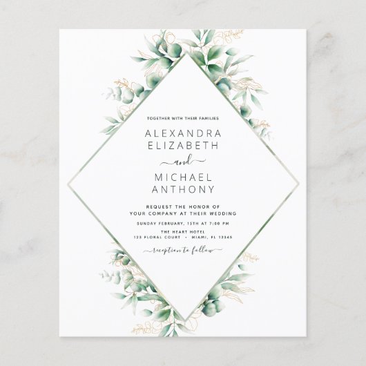 Begroting Eucalyptus Greenery Elegant Wedding (Voorkant)