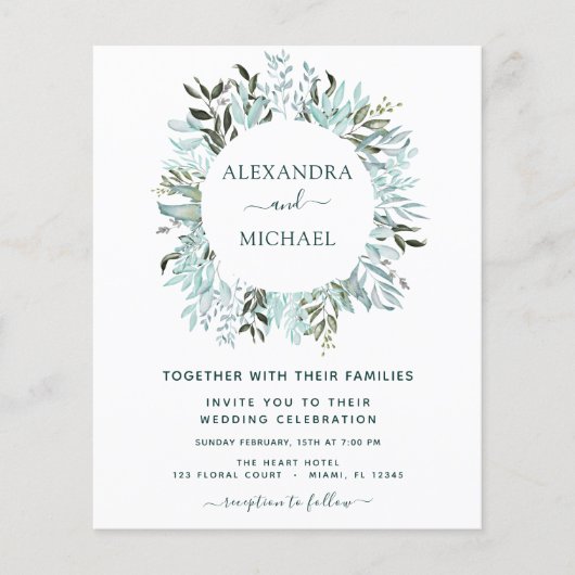 Begroting Eucalyptus Greenery Elegant Wedding (Voorkant)
