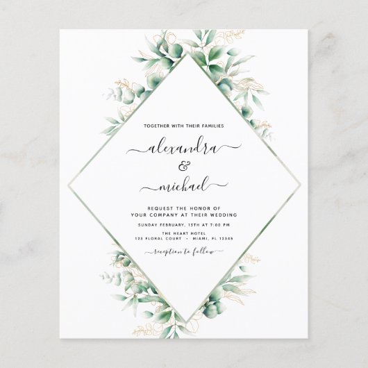 Begroting Eucalyptus Greenery Elegant Wedding (Voorkant)