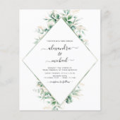 Begroting Eucalyptus Greenery Elegant Wedding Flyer (Voorkant)