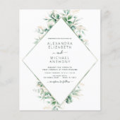 Begroting Eucalyptus Greenery Elegant Wedding Flyer (Voorkant)