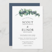 Begroting Eucalyptus Greenery Elegant Wedding Kaart (Voorkant / Achterkant)