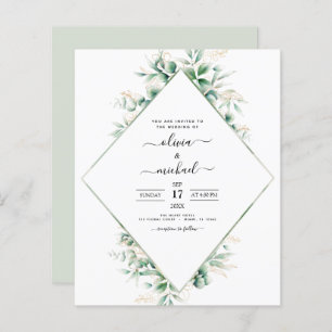 Begroting Eucalyptus Greenery Geometric Wedding