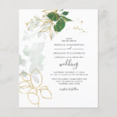 Begroting Eucalyptus Greenery Gold laat Geometric  (Voorkant)