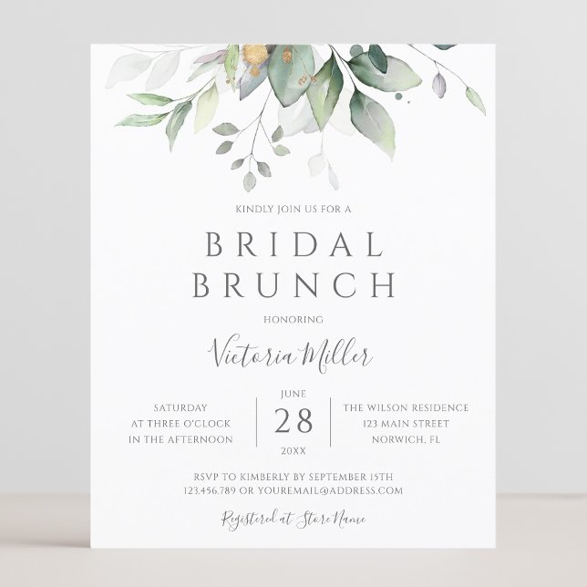 Begroting Eucalyptus Greenery laat Bridal Brunch (Creator heeft geüpload)