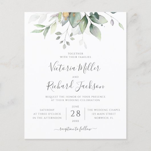 Begroting Eucalyptus Greenery laat de legante brui (Voorkant)