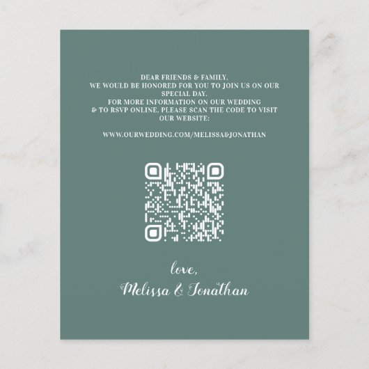 Begroting Eucalyptus Greenery QR Code sparen de Da (Achterkant)