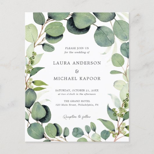 Begroting Eucalyptus Greenery Rustic Wedding (Voorkant)
