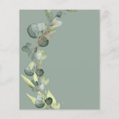 Begroting Eucalyptus Greenery Sage Green Wedding Flyer (Achterkant)
