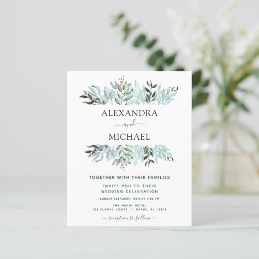Begroting Eucalyptus Greenery Succulent Wedding (Staand voorkant)