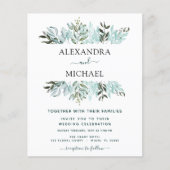 Begroting Eucalyptus Greenery Succulent Wedding Flyer (Voorkant)