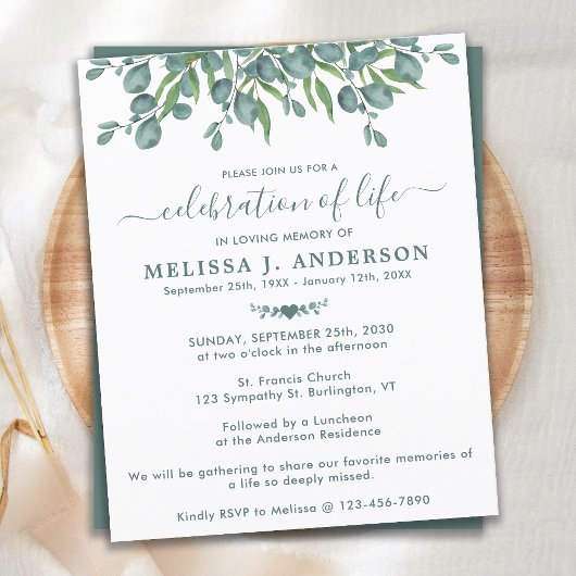 Begroting Eucalyptus Greenery - viering van het le