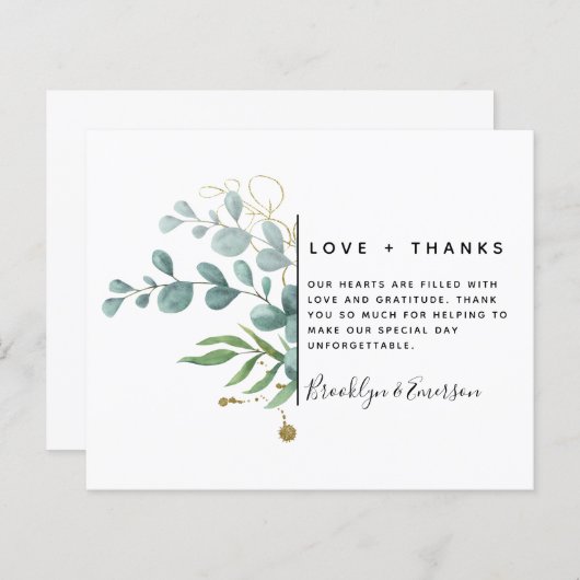 Begroting Eucalyptus Greenery Weddenschap (Voorkant / Achterkant)