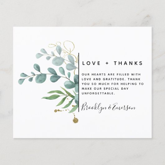 Begroting Eucalyptus Greenery Weddenschap (Voorkant)