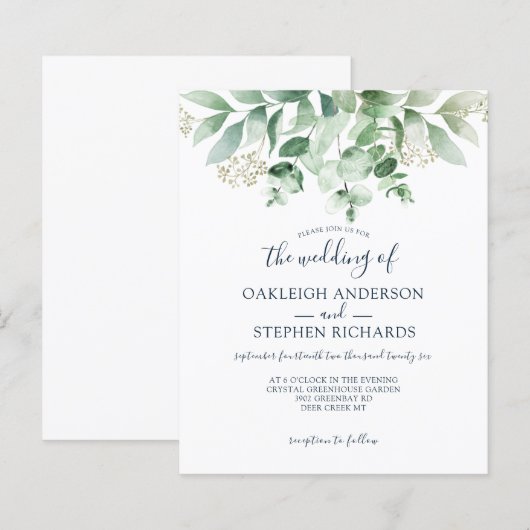 Begroting Eucalyptus Greenery Wedding (Voorkant / Achterkant)