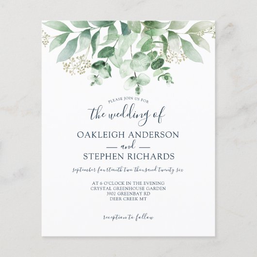 Begroting Eucalyptus Greenery Wedding (Voorkant)