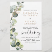 Begroting Eucalyptus Greenery Wedding Invitations (Voorkant)