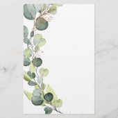 Begroting Eucalyptus Greenery Wedding Invitations (Achterkant)