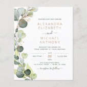 Begroting Eucalyptus Greenery Wedding Invitations (Voorkant)