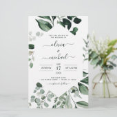 Begroting Eucalyptus Greenery Wedding Invitations (Staand voorkant)