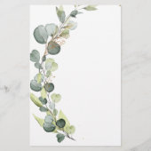 Begroting Eucalyptus Greenery Wedding Invitations (Achterkant)