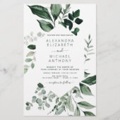 Begroting Eucalyptus Greenery Wedding Invitations (Voorkant)