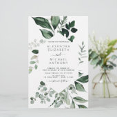 Begroting Eucalyptus Greenery Wedding Invitations (Staand voorkant)