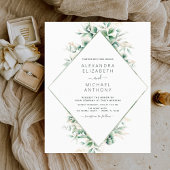 Begroting Eucalyptus Greenery Wedding Invitations
