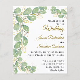 Begroting Eucalyptus Greenery Wedding Invitations