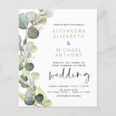Begroting Eucalyptus Greenery Wedding Invitations (Voorkant)