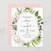 Begroting Eucalyptus Greenery Wedding Invitations (Voorkant / Achterkant)