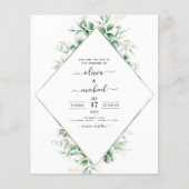 Begroting Eucalyptus Greenery Wedding Invitations Flyer (Voorkant)