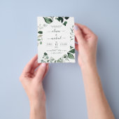 Begroting Eucalyptus Greenery Wedding Invitations Flyer (Hand)