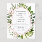 Begroting Eucalyptus Greenery Wedding Invitations Flyer (Voorkant)