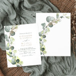 Begroting Eucalyptus Greenery Wedding Invitations Flyer<br><div class="desc">Begroting Eucalyptus Greenery Succulent Botanical Waterverf Spring Wedding Invitations on White background - inclusief prachtige en elegante scripttypografie met moderne botanische bladeren en groen voor de speciale huwelijksdag.</div>