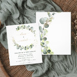 Begroting Eucalyptus Greenery Wedding Invitations Flyer<br><div class="desc">Begroting Eucalyptus Greenery Succulent Botanical Waterverf Spring Wedding Invitations on White background - inclusief prachtige en elegante scripttypografie met moderne botanische bladeren en groen voor de speciale huwelijksdag.</div>