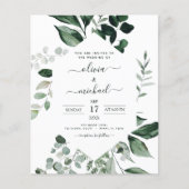 Begroting Eucalyptus Greenery Wedding Inviting Fly Flyer (Voorkant)