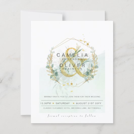 Begroting Eucalyptus Greenery Wedding QR CODE Invi (Voorkant)