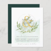 Begroting Eucalyptus Greenery Wedding QR CODE Invi (Voorkant / Achterkant)
