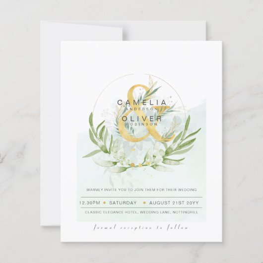 Begroting Eucalyptus Greenery Wedding QR CODE Invi (Voorkant)