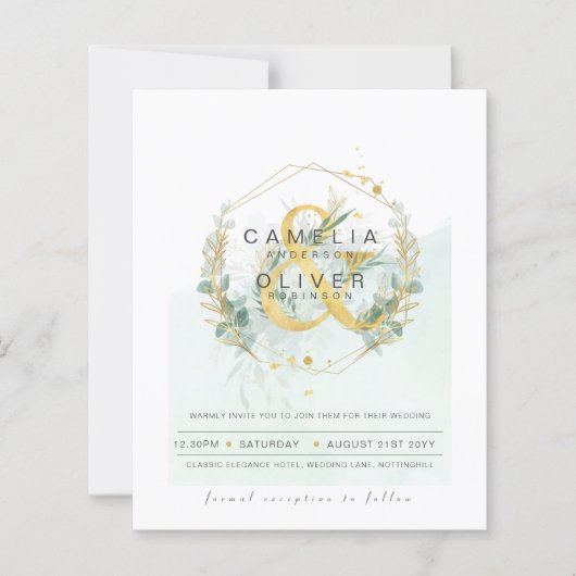 Begroting Eucalyptus Greenery Wedding QR CODE Invi (Voorkant)