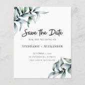 Begroting Eucalyptus Greenery Wedding Save the Dat (Voorkant)