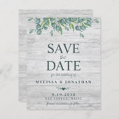 Begroting Eucalyptus Greenery Wedding Save the Dat (Voorkant / Achterkant)