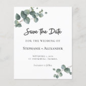 Begroting Eucalyptus Greenery Wedding Save the Dat (Voorkant)
