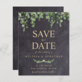 Begroting Eucalyptus Greenery Wedding Save the Dat (Voorkant / Achterkant)