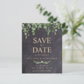 Begroting Eucalyptus Greenery Wedding Save the Dat (Staand voorkant)