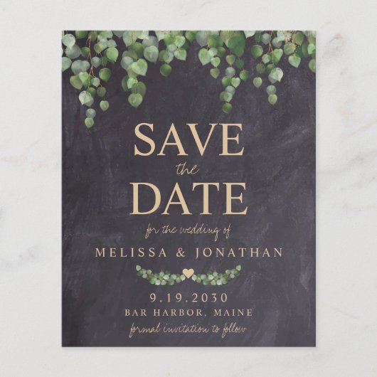 Begroting Eucalyptus Greenery Wedding Save the Dat (Voorkant)